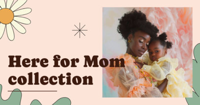 Promotional Facebook Cover Generator Featuring a Mother's Day New Collection Campaign 