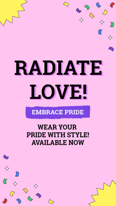 Instagram Story Generator for a Pride-Themed Collection Promotional Ad