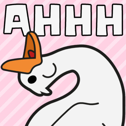 Twitch Emote Design Maker with a Screaming Goose 6077 6486