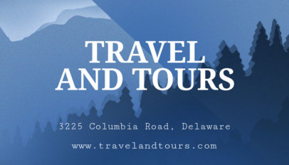 Travel Agency Business Card Maker - Blue Theme
