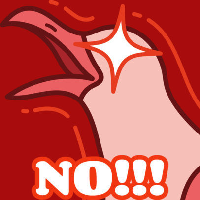 Twitch Emote Design Template with an Infuriated Seagull with Laser Eyes 5965 6485