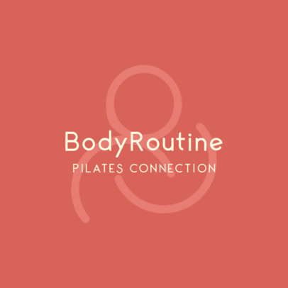 Logo Template for Fitness Studio Featuring a Pilates Theme
