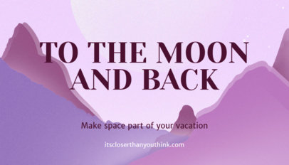 Travel Business Card Template with Pink Graphics