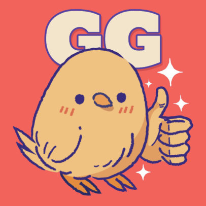 Twitch Emote Maker Featuring a Cartoonish Bird Illustration 6487
