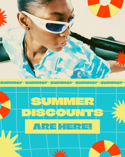 Instagram Post Maker Featuring a Special Summer Promo 5851l-6498