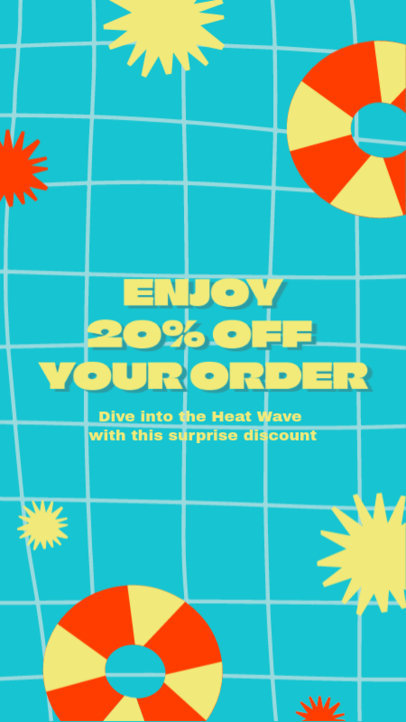 Instagram Story Maker Featuring a Summer Discount Offer 5130o-6498