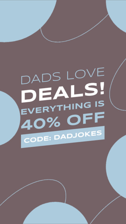 Father's Day Instagram Story Generator Featuring a Special Discount Offer