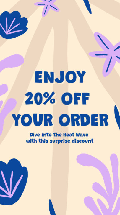 Instagram Story Creator Featuring a Special Summer Discount 6498a