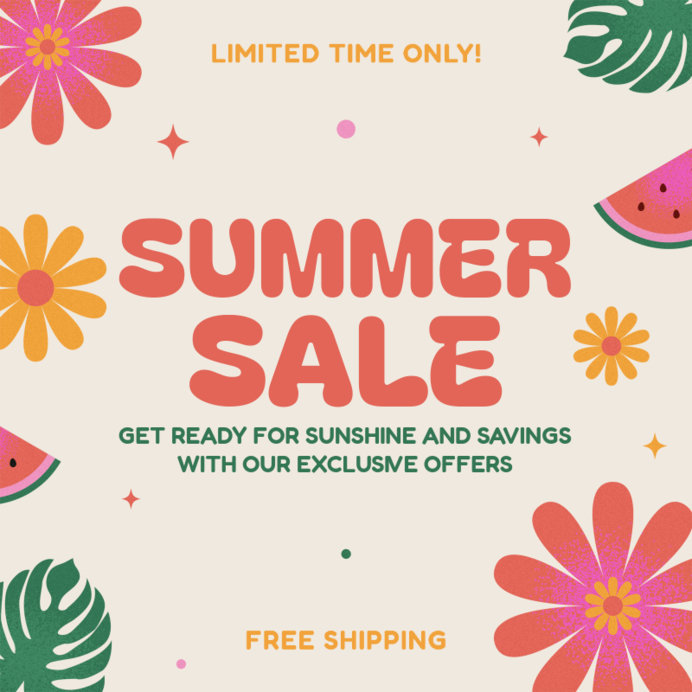 Instagram Post Maker Featuring a Special Summer Sale Ad