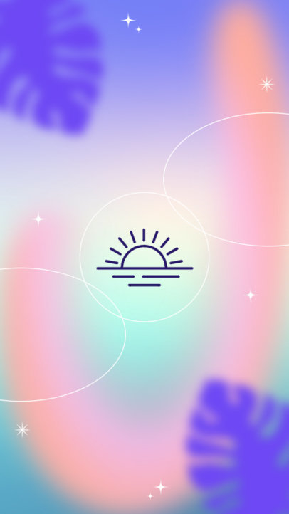 Instagram Highlight Cover Generator With a Gradient Aesthetic and a Sun Icon 6111h-6499