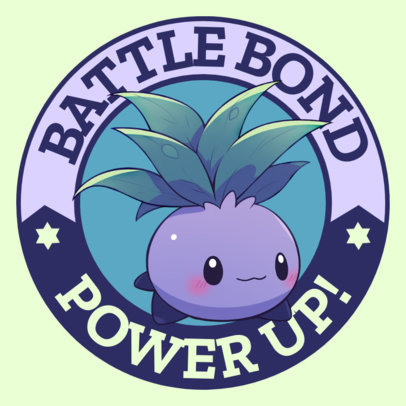 Sticker Design Creator Featuring a Character Illustration Inspired by Pokemon