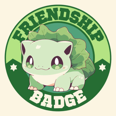 Anime Sticker Design Creator Featuring a Graphic Inspired by Pokemon
