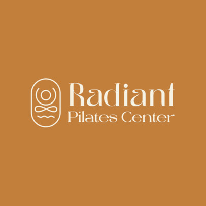 Logo Creator With an Abstract Wellness Graphic for a Pilates Studio