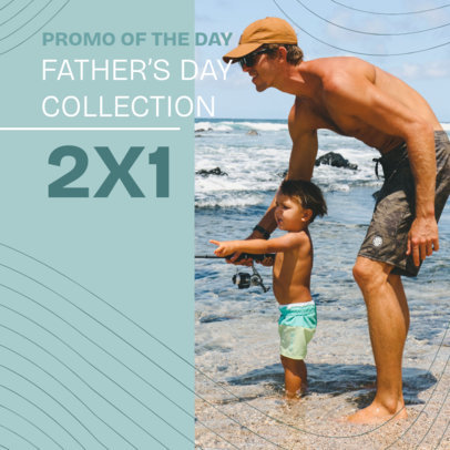 Instagram Post Maker for a Father's Day Promo Sale Discount 6505a