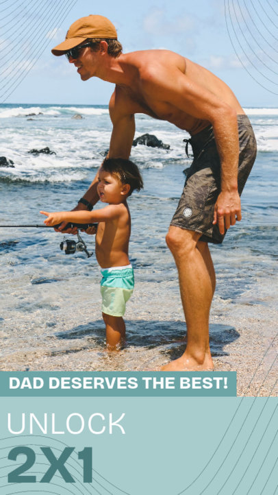 Instagram Story Maker for a Father's Day Promo Sale Discount 3633h-6505