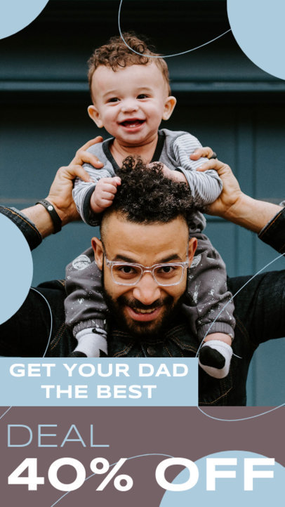 Father's Day Instagram Story Generator Featuring a Special Deal Offer Ad 3633i-6505