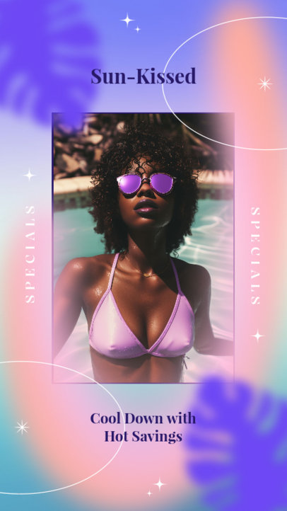 Instagram Story Generator for a Summer Sale-Themed Promo With a Gradient Aesthetic 4234m-6499