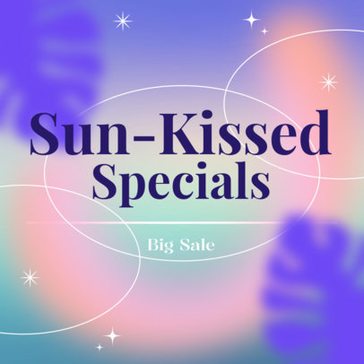 Instagram Post Generator for a Summer Sale-Themed Promo With a Gradient Aesthetic 5003h-6499