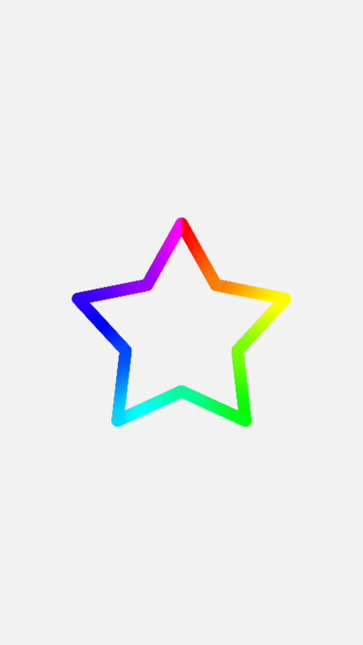 Instagram Highlight Cover Maker Featuring a Pride-Themed Star Graphic 4162k-6503