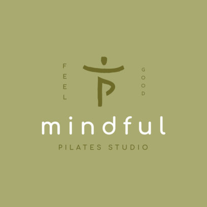Logo Maker for a Pilates Studio Featuring a Human Icon