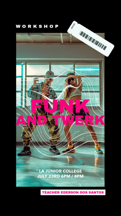 Instagram Story Maker for a Funk and Twerk Workshop 6474a