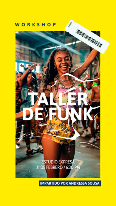 Instagram Story Creator for a Funk Dance Workshop Ad