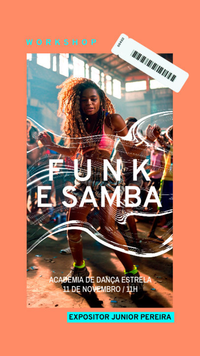 Instagram Story Creator for a Funk and Samba Dance Workshop 6474f