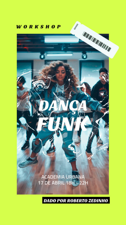 Instagram Story Template for a Dance Academy Funk Workshop Ad 6474h