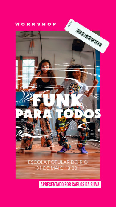 Instagram Story Maker for a Dance School's Funk Workshop 