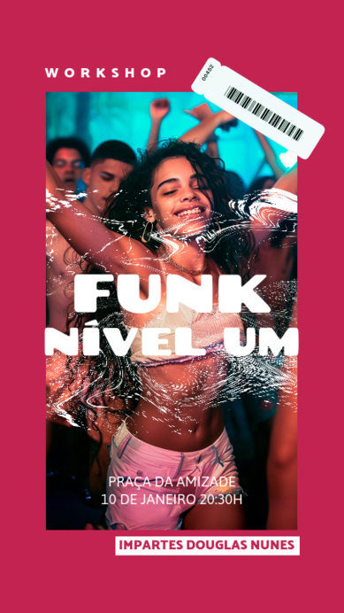 Instagram Story Generator Promoting a Funk Dance Class for Beginners