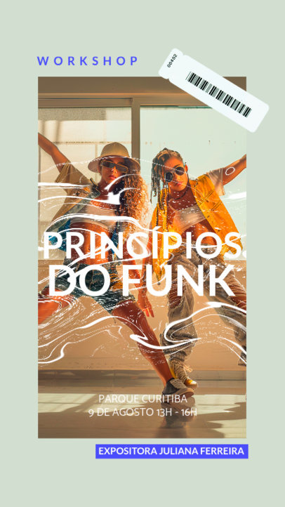 Instagram Story Template for a Beginners' Funk Dance Workshop 6474l