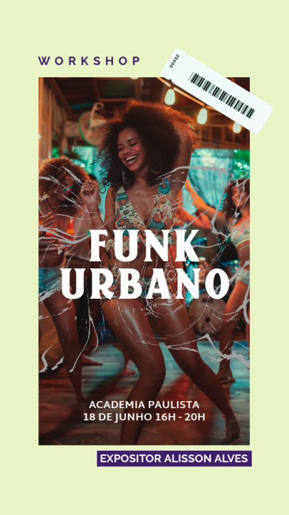 Instagram Story Maker to Promote an Urban Brazilian Funk Dance Lesson 6474m