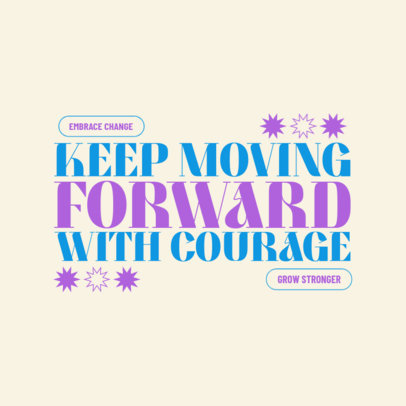 Instagram Post Template with a Motivational Phrase for Mental Health Awareness