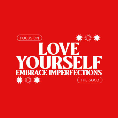 Instagram Post Creator Featuring a Self-Love Quote for Mental Health Awareness