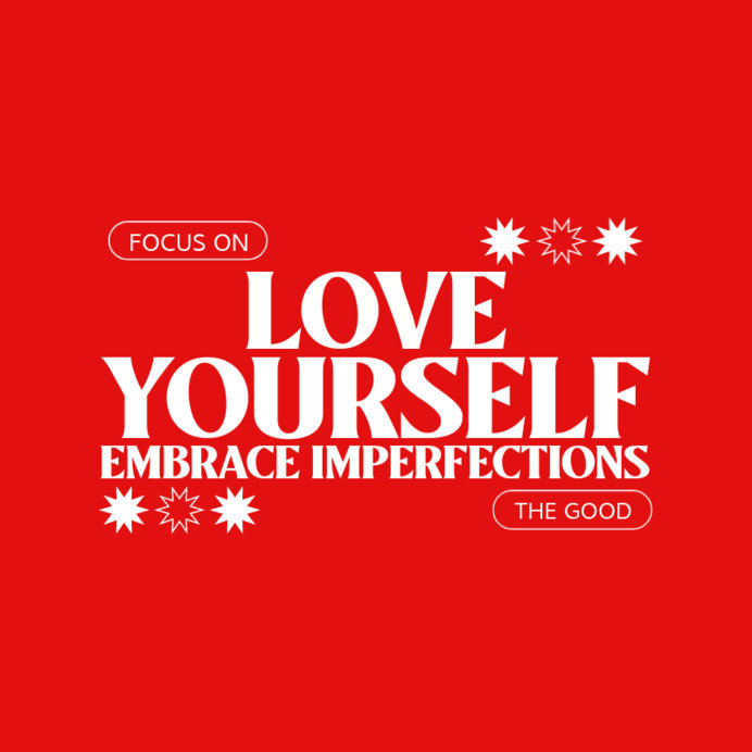 Instagram Post Creator Featuring a Self-Love Quote for Mental Health Awareness