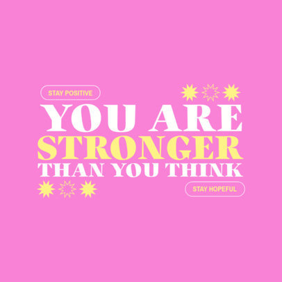 Instagram Post Maker for Mental Health Awareness Week Featuring a Motivational Quote 