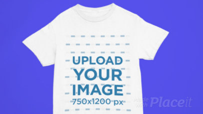 Mockup of a Next Level Round-Neck T-Shirt Placed on a Colorful Background