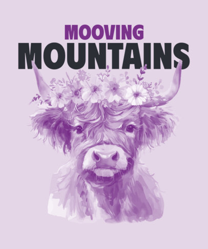 T-Shirt Design Template for Cowgirl Enthusiasts Featuring a Quote