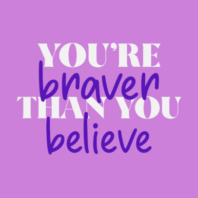 Instagram Post Maker with a Mental Health Awareness Phrase in Contrasting Fonts