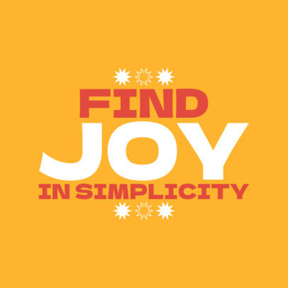 Instagram Post Template for Mental Health Week Featuring a Joyful Quote ed6966j