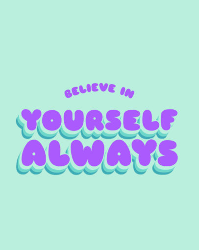 Instagram Post Maker for Mental Health Awarenss Featuring a Self-Belief Quote