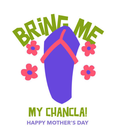 T-Shirt Design Maker with a Chancla and a Funny Quote for Dia de las Madres