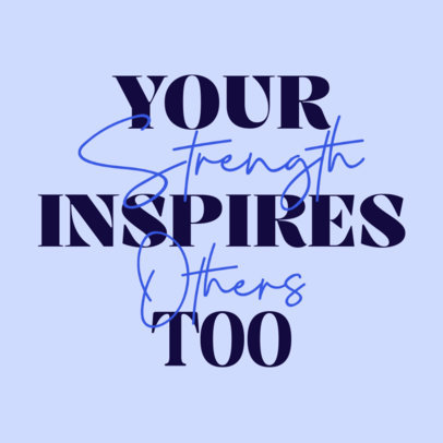 Instagram Post Generator Featuring an Inspirational Phrase for Mental Health Awareness