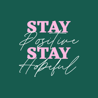 Instagram Post Template Featuring a Positive Phrase for Mental Health Awareness