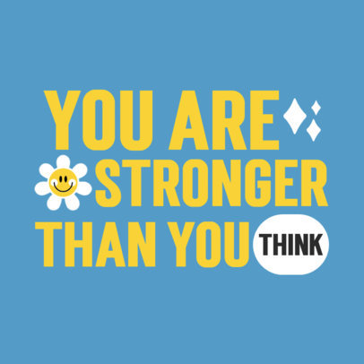 Instagram Post Generator with a Smiling Flower and an Inspirational Phrase