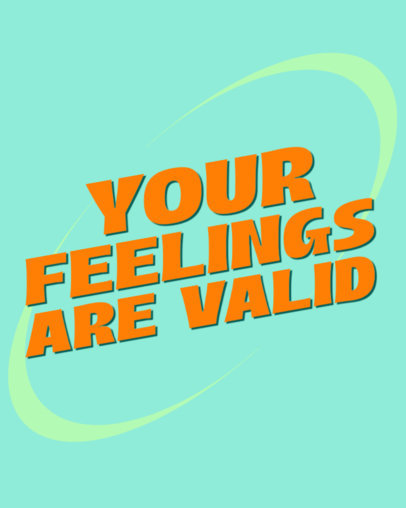 Colorful Instagram Post Template Featuring a Feelings-Themed Quote