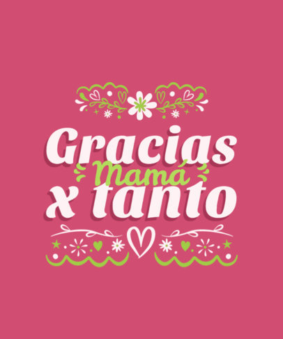 T-Shirt Design Generator With a Thank You Message for Dia de las Madres