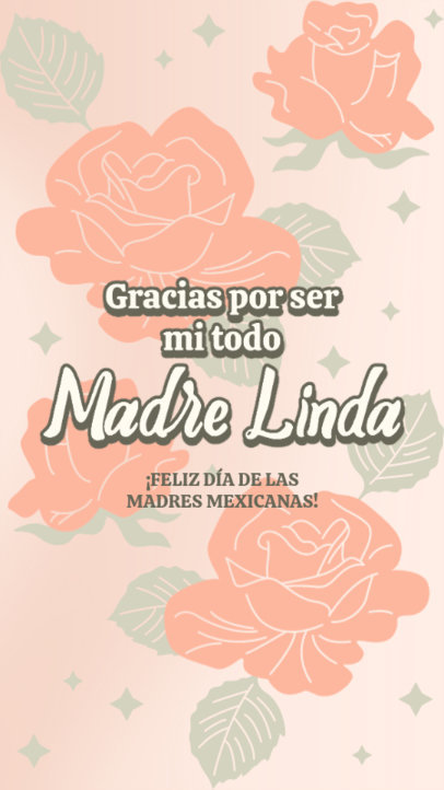 Mother's Day-Themed Instagram Story Maker Featuring a Sweet Message