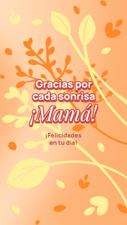 Instagram Story Template Featuring a Thankful Message for Mother's Day 6488k