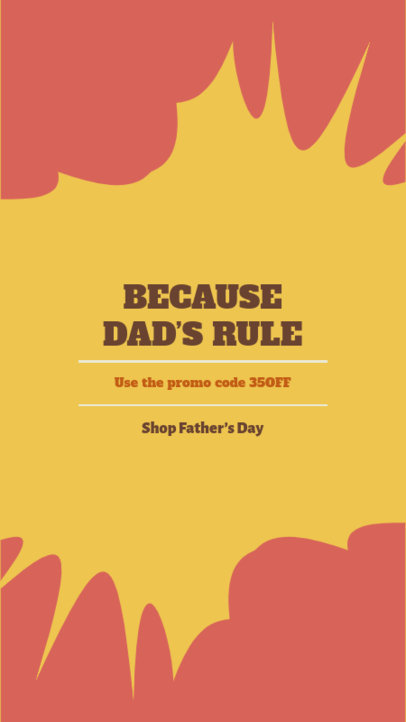 Instagram Story Creator for a Father's Day Promo Code Offer 5393h-6504